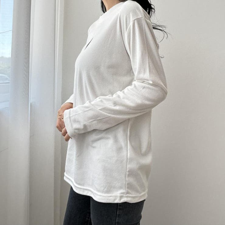 ベーシックフォルムにハートのアクセントが大人可愛いラウンドネックトップス カット… | maison de LATIR | 詳細画像4 