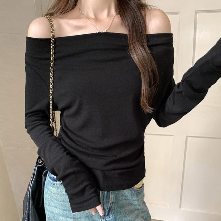 冬のオフィスカジュアルにもぴったりなドレープカットソー レディーストップス | maison de LATIR | 詳細画像10 