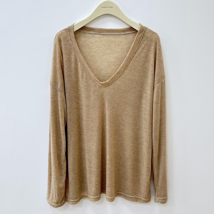 季節の変わり目にも大活躍シアートップス 長袖 Vネック | maison de LATIR | 詳細画像10 