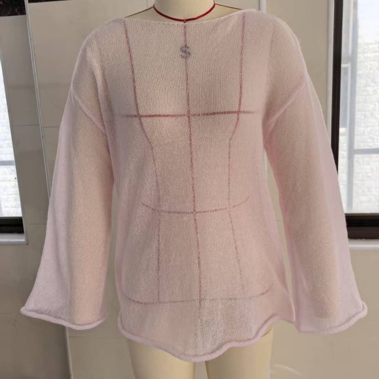 秋冬らしい上品で女性らしいモヘアタッチ シアープルオーバー ローゲージニット | maison de LATIR | 詳細画像12 