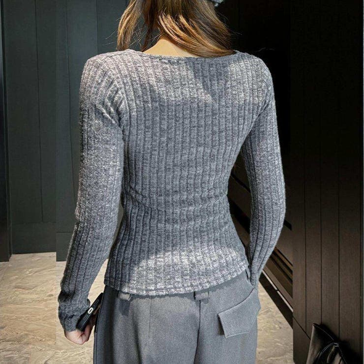 1着でコーディネート完成。レイヤード風ニットトップス 重ね着 オフィス | maison de LATIR | 詳細画像10 