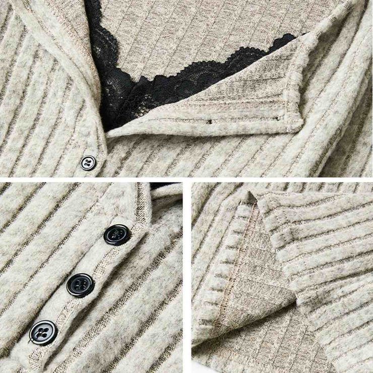 1着でコーディネート完成。レイヤード風ニットトップス 重ね着 オフィス | maison de LATIR | 詳細画像15 