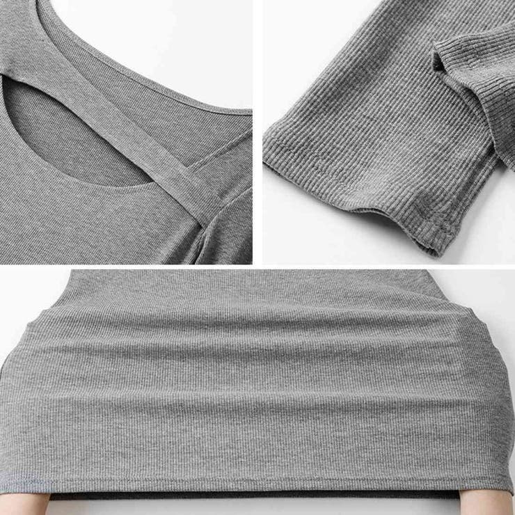 さりげなく映える胸元デザインリブカットソー リブカットソー デザイントップス | maison de LATIR | 詳細画像10 