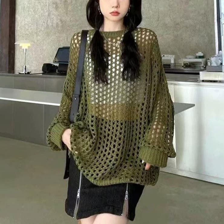 着るだけでサマ見え。メッシュニット 春 春服 | maison de LATIR | 詳細画像2 