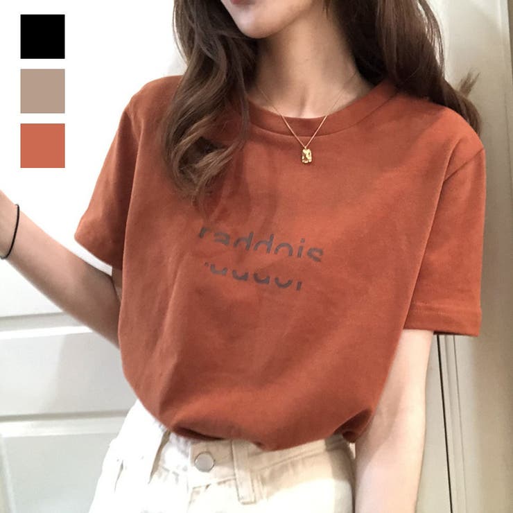 大人カジュアルにぴったりなワンポイントデザイン刺繍ハーフスリーブTシャツ | maison de LATIR | 詳細画像1 