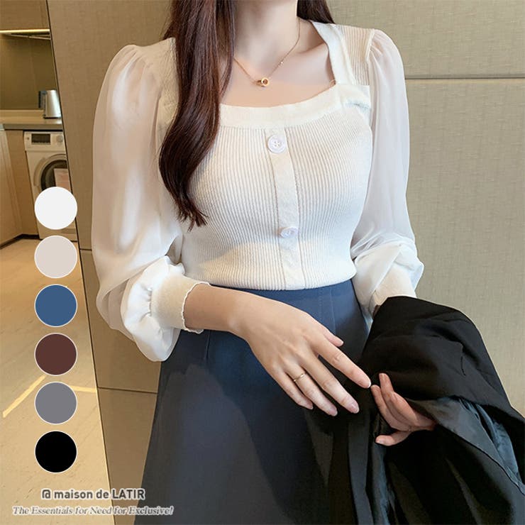 オフィス ブラウス シアーシャツ[品番：MSDL0001733]｜maison de