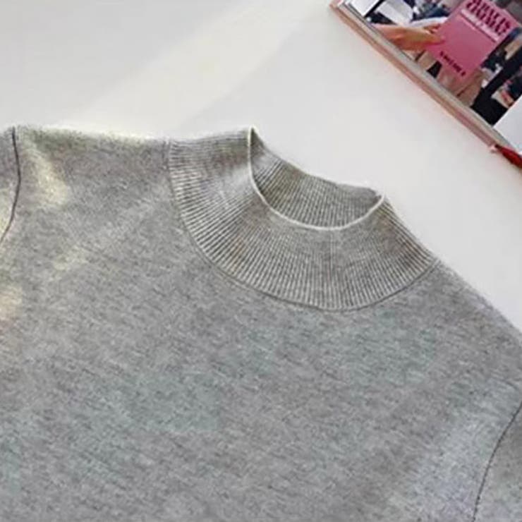 もっちり肌触り着回し力抜群なボトルネックニットトップス 冬 無地 | maison de LATIR | 詳細画像22 