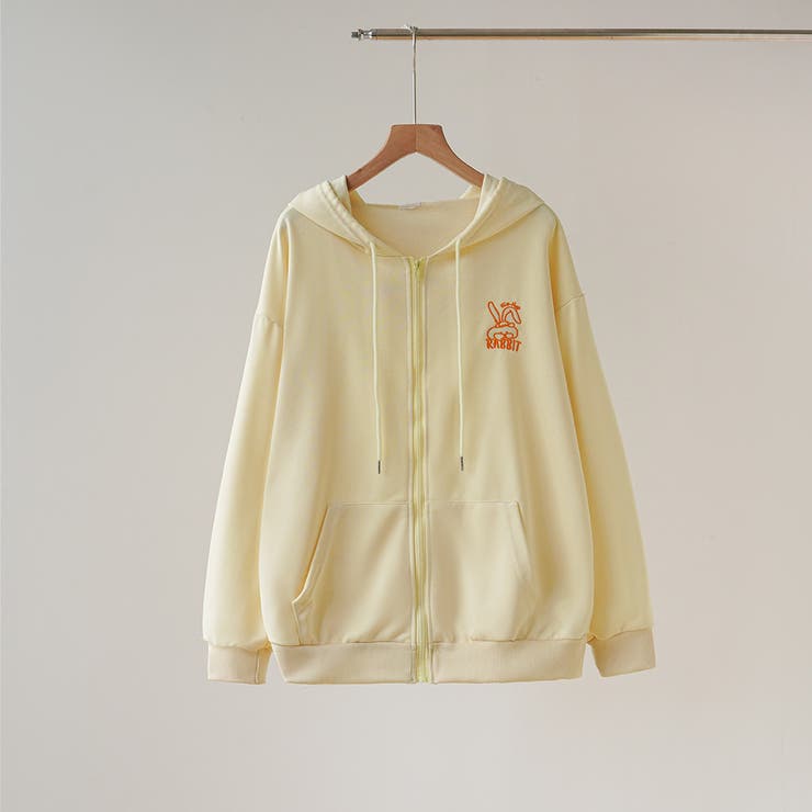 春に軽やかに羽織れる薄手素材 オーバーサイズジップアップパーカー 女の子っぽく可… | maison de LATIR | 詳細画像27 