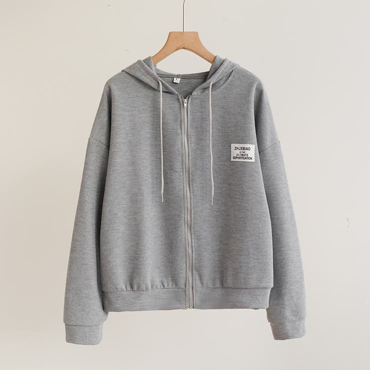 サーマル生地で着心地抜群！ZIPパーカー ジップパーカー カジュアル | maison de LATIR | 詳細画像12 