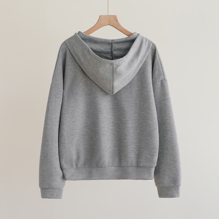 サーマル生地で着心地抜群！ZIPパーカー ジップパーカー カジュアル | maison de LATIR | 詳細画像13 