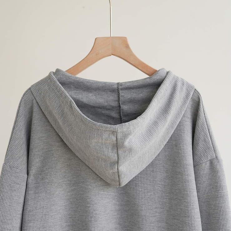 サーマル生地で着心地抜群！ZIPパーカー ジップパーカー カジュアル | maison de LATIR | 詳細画像14 