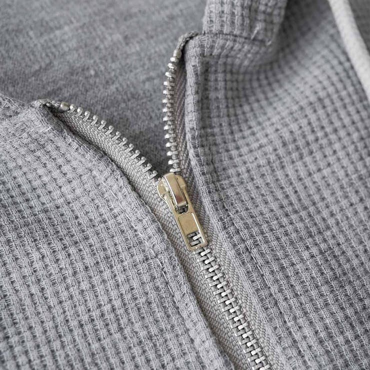 サーマル生地で着心地抜群！ZIPパーカー ジップパーカー カジュアル | maison de LATIR | 詳細画像16 