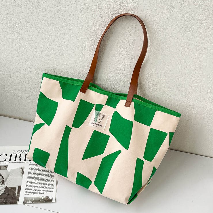 コーデのアクセントにぴったりな全面プリントデザインキャンバストートバッグ 大容量 | maison de LATIR | 詳細画像32 