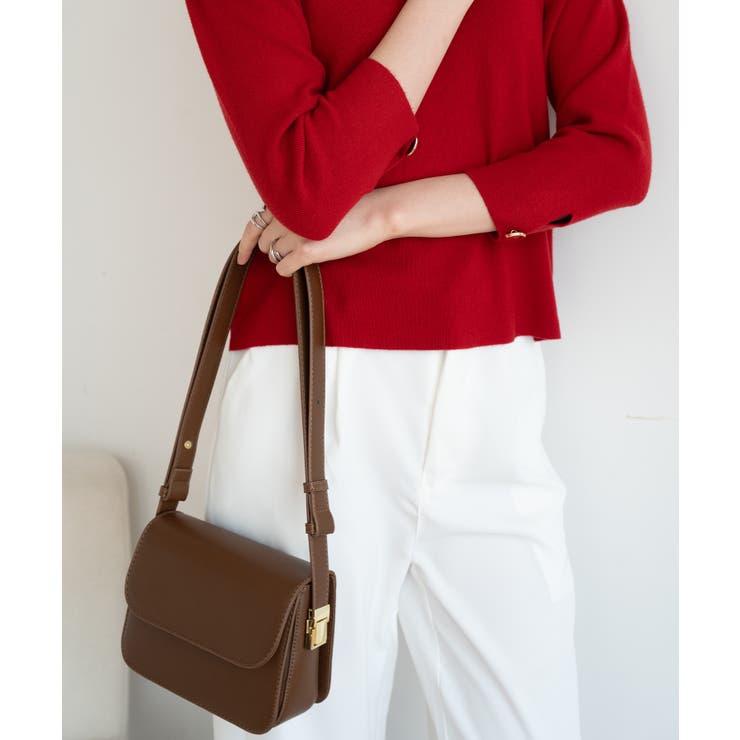 ベーシックなデザインが重宝するショルダーバッグ ストラップ調整可 肩掛け | maison de LATIR | 詳細画像13 