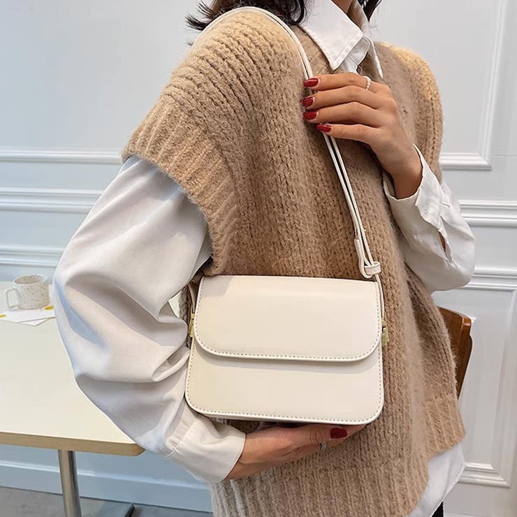 ベーシックなデザインが重宝するショルダーバッグ ストラップ調整可 肩掛け | maison de LATIR | 詳細画像7 