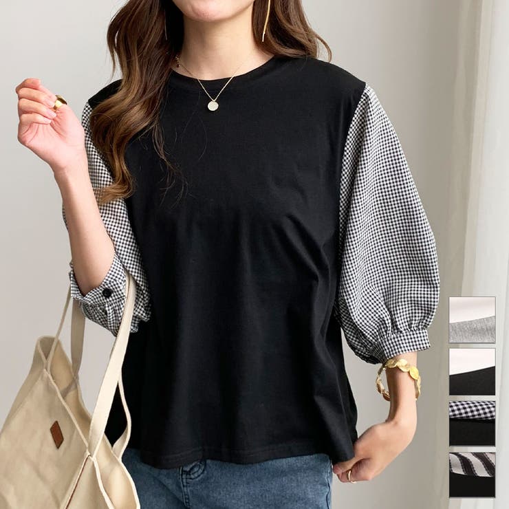 国内最安値! シャーリング トップス ぽわん袖 ふんわり袖 レディース 服&ファッション小物