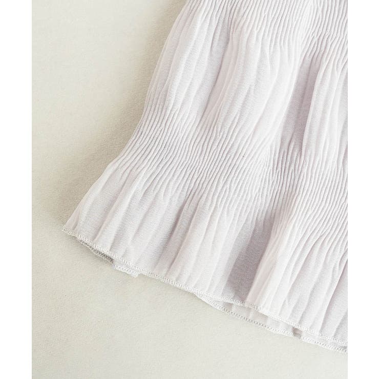 夏服シアー素材シャーリングブラウス立体感袖。フリルトップスで上品見えオフィスカジ… | maison de LATIR | 詳細画像46 