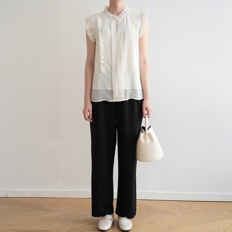 ノースリーブフリルブラウス ブラウス フリル[品番：MSDL0003042