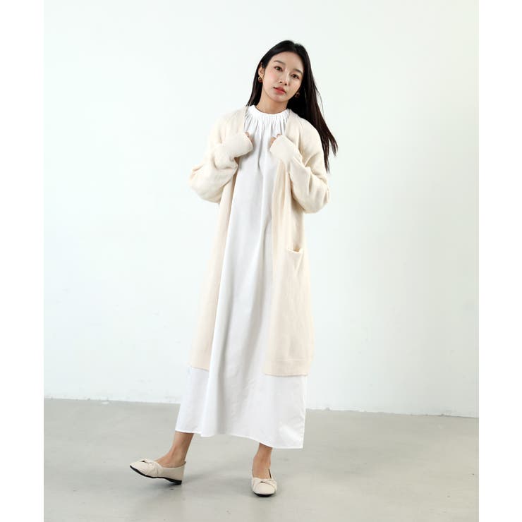 ロング丈の綺麗めカーディガン 女性らしい 冬物 | maison de LATIR | 詳細画像13 