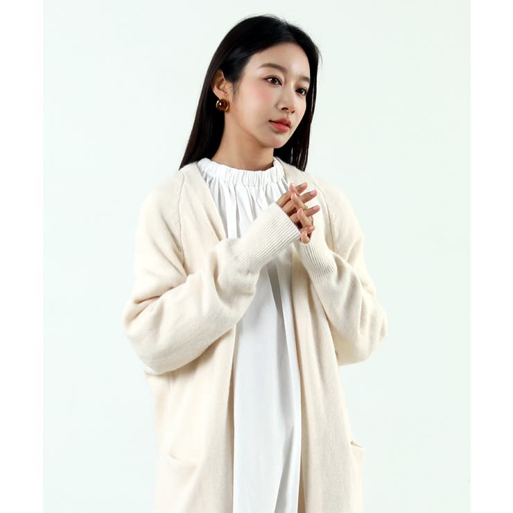 ロング丈の綺麗めカーディガン 女性らしい 冬物 | maison de LATIR | 詳細画像14 