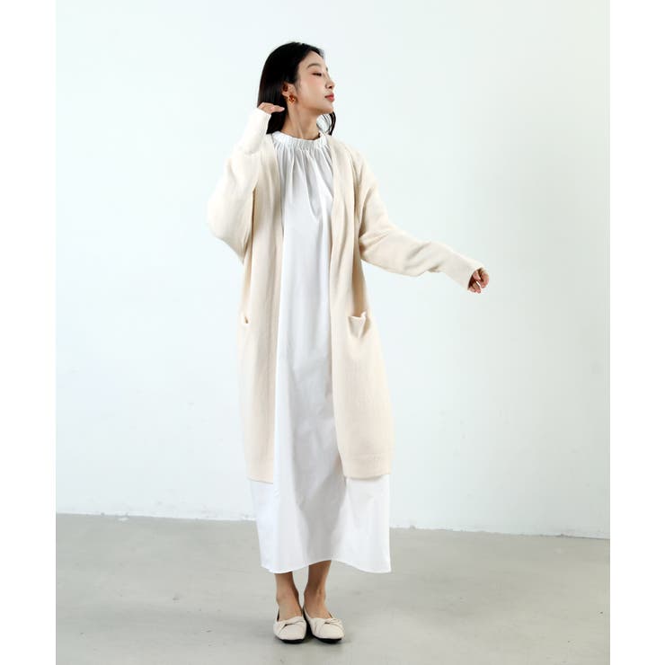 ロング丈の綺麗めカーディガン 女性らしい 冬物 | maison de LATIR | 詳細画像16 