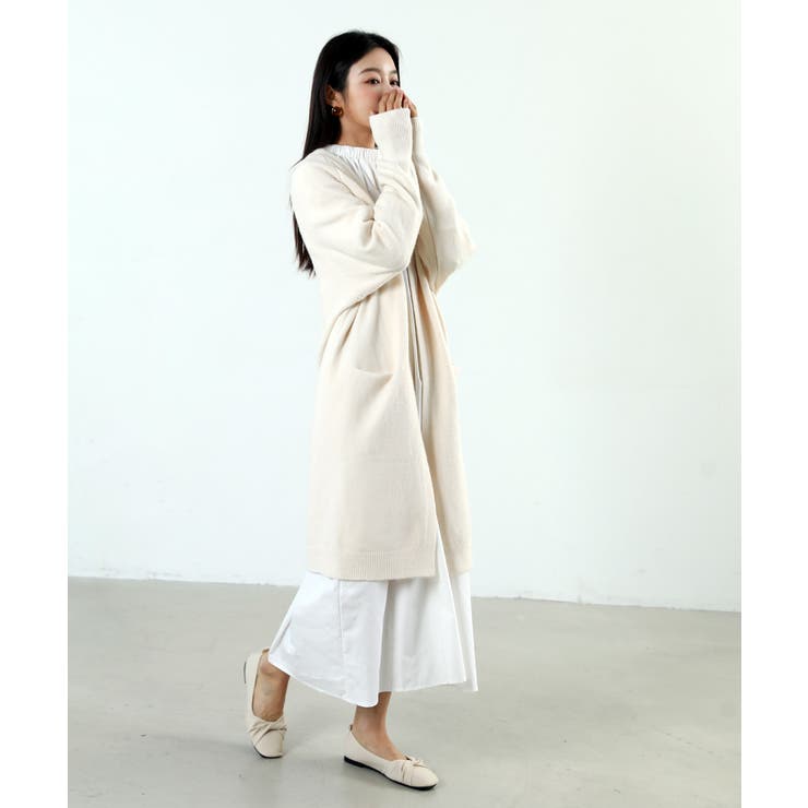 ロング丈の綺麗めカーディガン 女性らしい 冬物 | maison de LATIR | 詳細画像20 