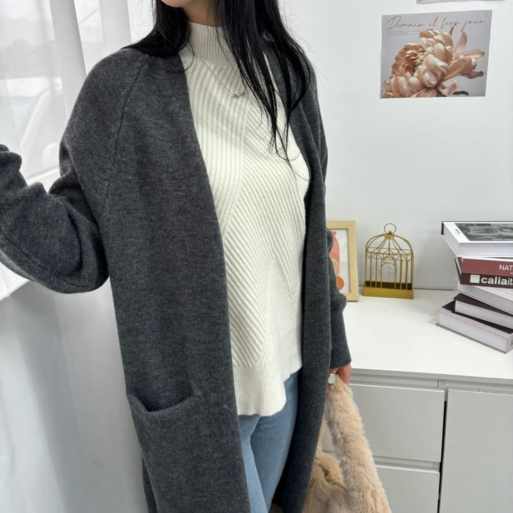 ロング丈の綺麗めカーディガン 女性らしい 冬物 | maison de LATIR | 詳細画像22 