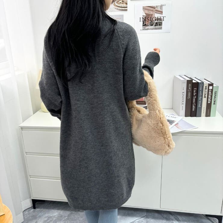 ロング丈の綺麗めカーディガン 女性らしい 冬物 | maison de LATIR | 詳細画像25 