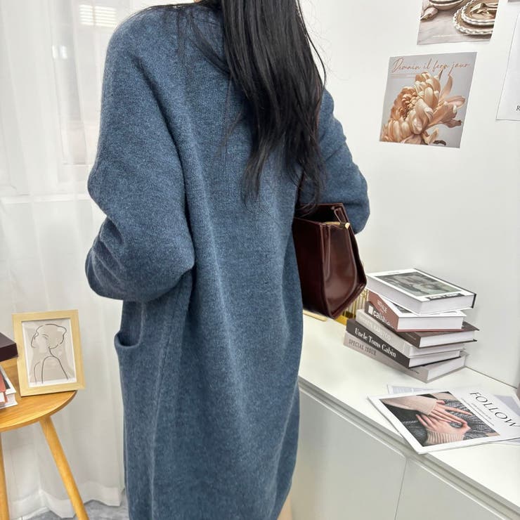 ロング丈の綺麗めカーディガン 女性らしい 冬物 | maison de LATIR | 詳細画像34 