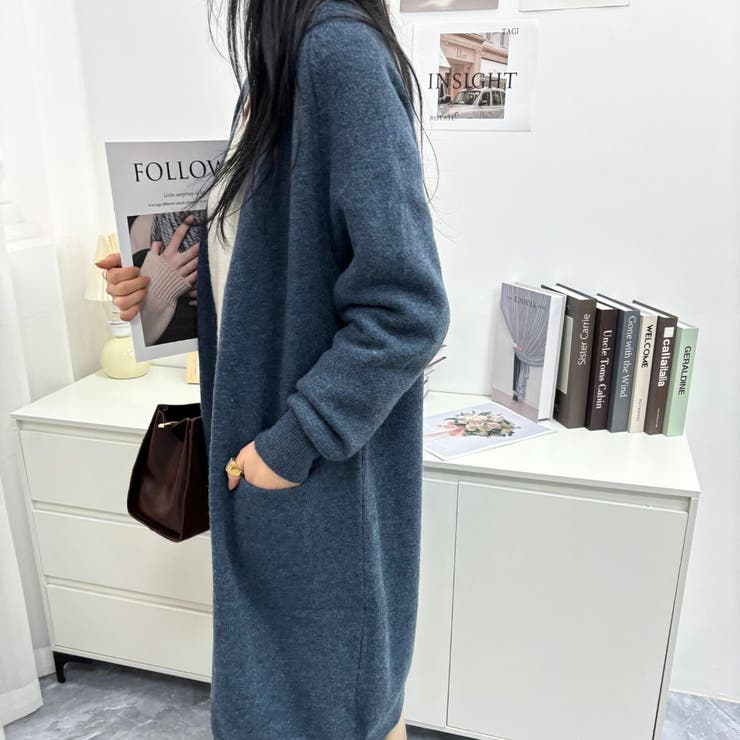 ロング丈の綺麗めカーディガン 女性らしい 冬物 | maison de LATIR | 詳細画像35 