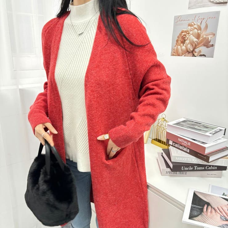 ロング丈の綺麗めカーディガン 女性らしい 冬物 | maison de LATIR | 詳細画像38 