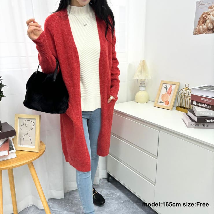 ロング丈の綺麗めカーディガン 女性らしい 冬物 | maison de LATIR | 詳細画像40 