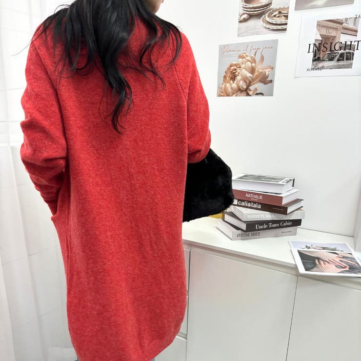 ロング丈の綺麗めカーディガン 女性らしい 冬物 | maison de LATIR | 詳細画像44 