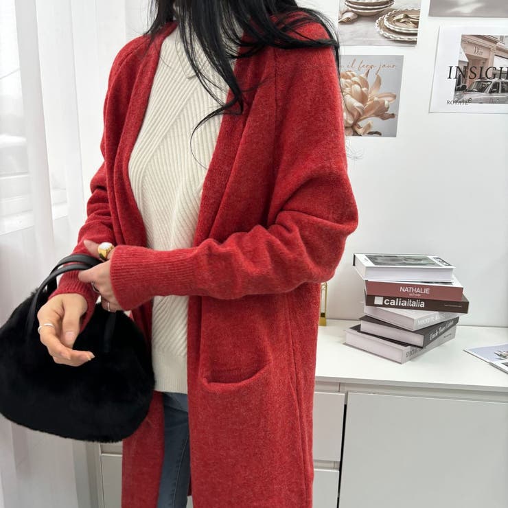 ロング丈の綺麗めカーディガン 女性らしい 冬物 | maison de LATIR | 詳細画像45 