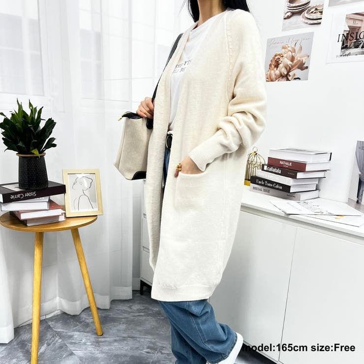 ロング丈の綺麗めカーディガン 女性らしい 冬物 | maison de LATIR | 詳細画像5 