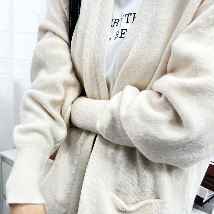 ロング丈の綺麗めカーディガン 女性らしい 冬物 | maison de LATIR | 詳細画像8 