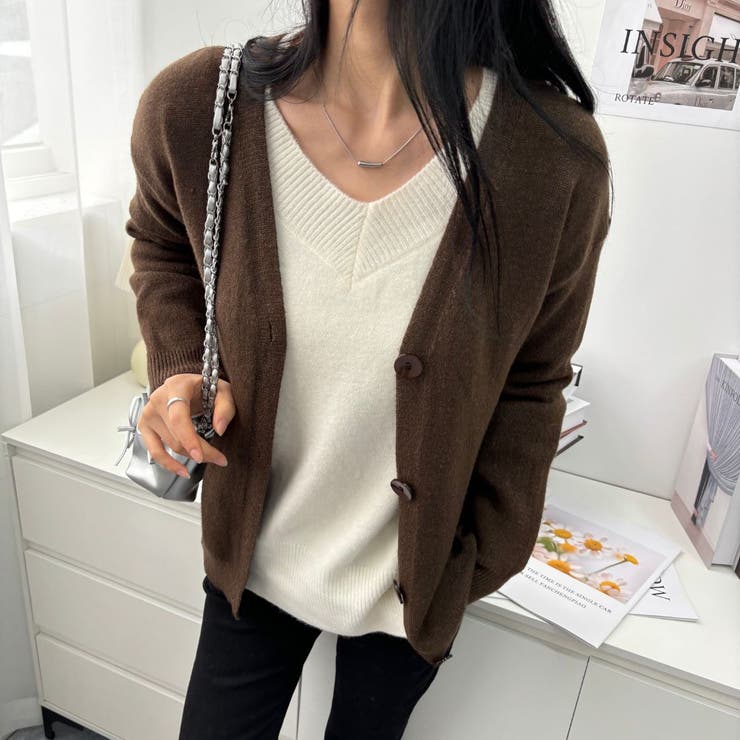 ドロップショルダーでラフこなれ感カーディガン ニット カーディガン | maison de LATIR | 詳細画像2 