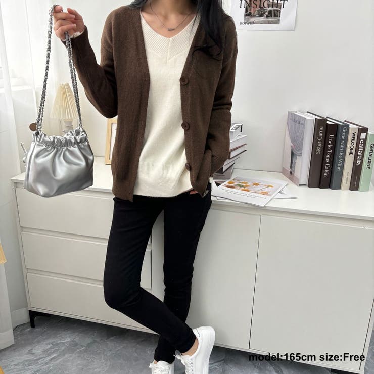 ドロップショルダーでラフこなれ感カーディガン ニット カーディガン | maison de LATIR | 詳細画像4 