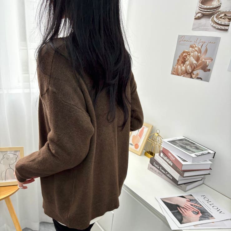 ドロップショルダーでラフこなれ感カーディガン ニット カーディガン | maison de LATIR | 詳細画像7 