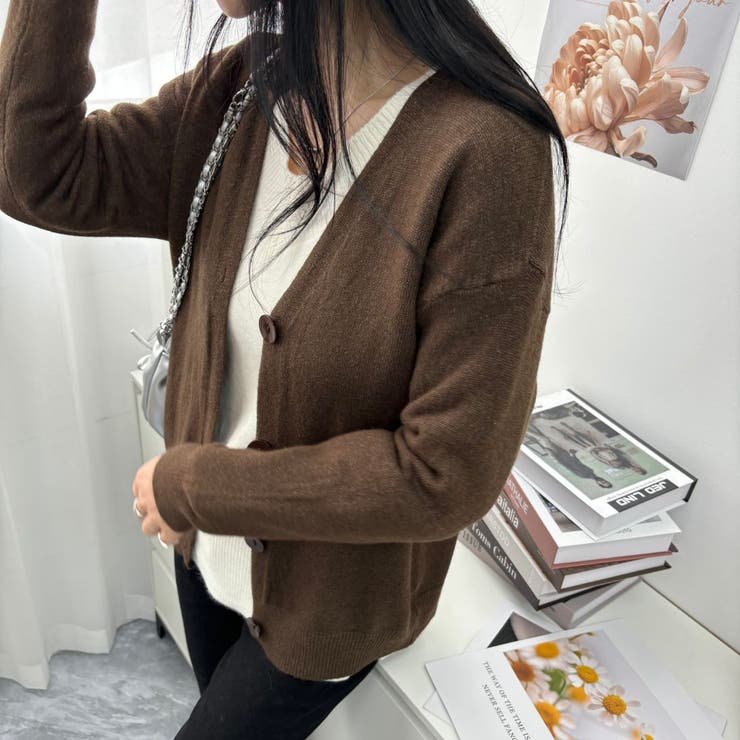 ドロップショルダーでラフこなれ感カーディガン ニット カーディガン | maison de LATIR | 詳細画像8 