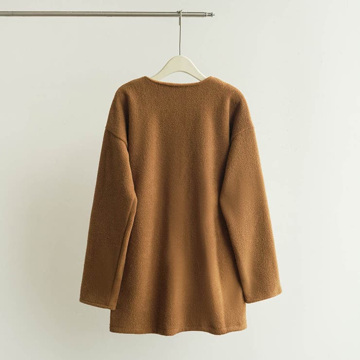 迷ったらサッと羽織って冬コーデ。ふわふわした生地感が心地よい。大人ニットジャケッ… | maison de LATIR | 詳細画像41 