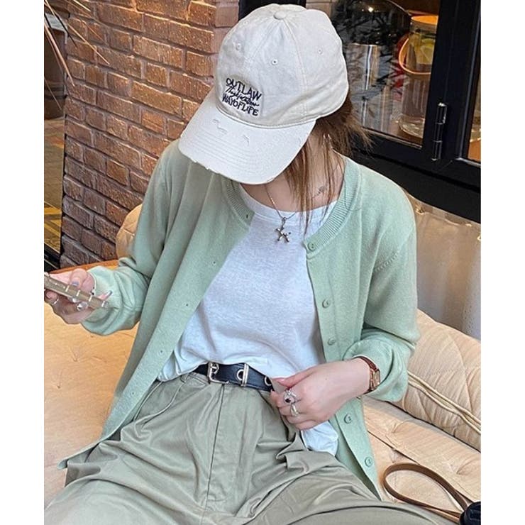 冬に使えるシンプルながらもトレンド感もあるクルーネックカーディガン トップス 羽… | maison de LATIR | 詳細画像26 