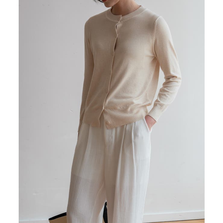 冬に使えるシンプルながらもトレンド感もあるクルーネックカーディガン トップス 羽… | maison de LATIR | 詳細画像34 