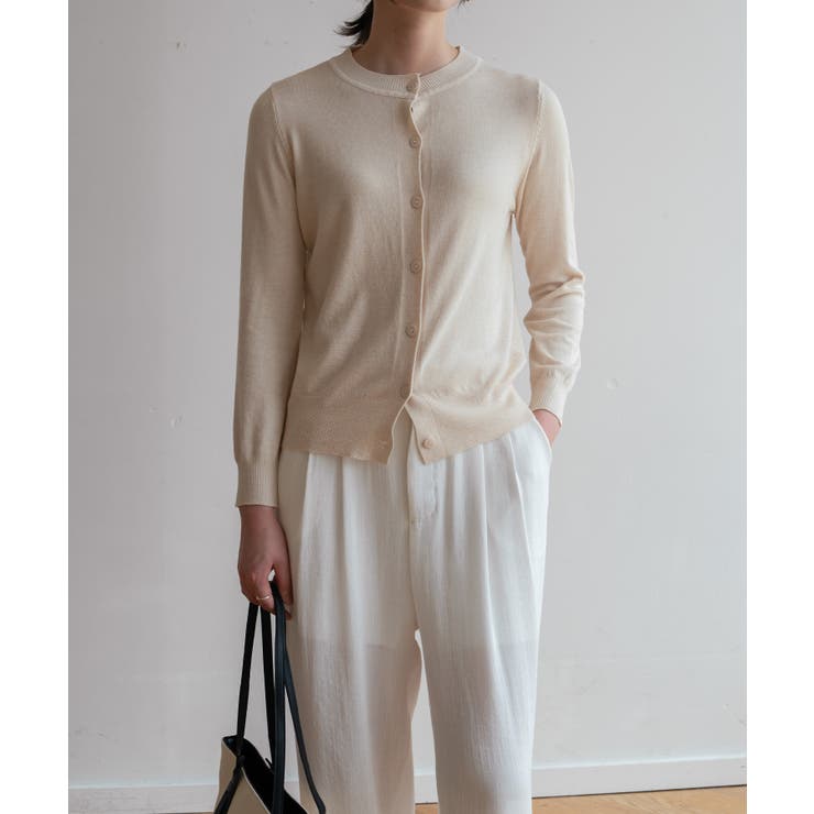 冬に使えるシンプルながらもトレンド感もあるクルーネックカーディガン トップス 羽… | maison de LATIR | 詳細画像35 