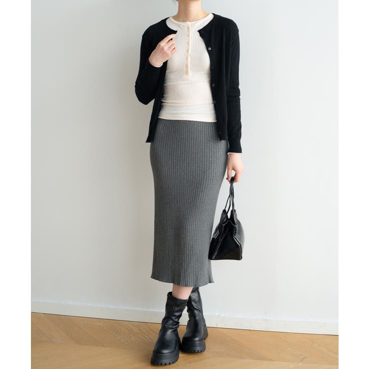 冬に使えるシンプルながらもトレンド感もあるクルーネックカーディガン トップス 羽… | maison de LATIR | 詳細画像38 