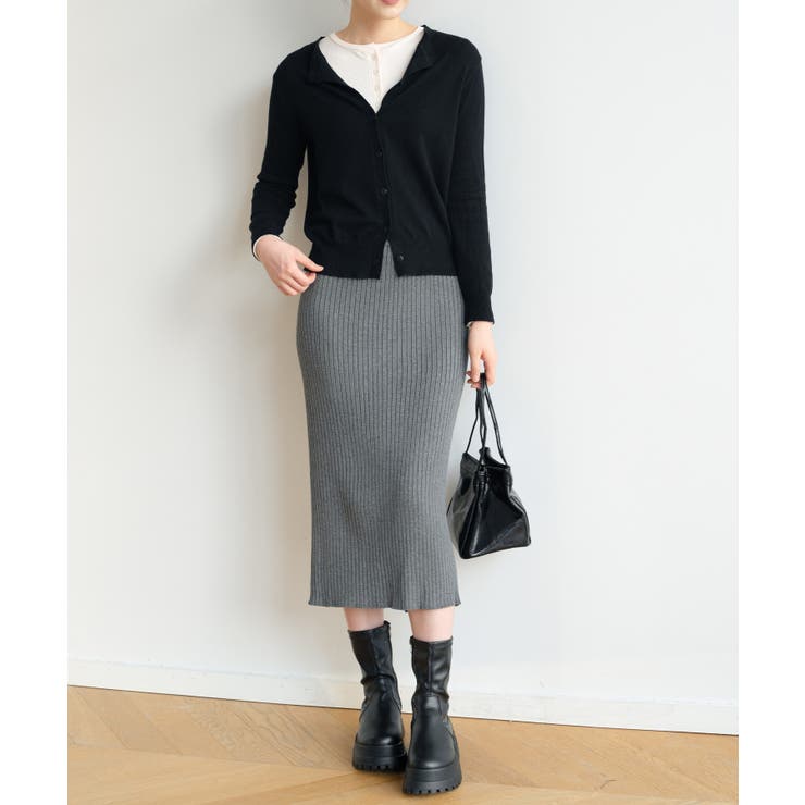 冬に使えるシンプルながらもトレンド感もあるクルーネックカーディガン トップス 羽… | maison de LATIR | 詳細画像40 