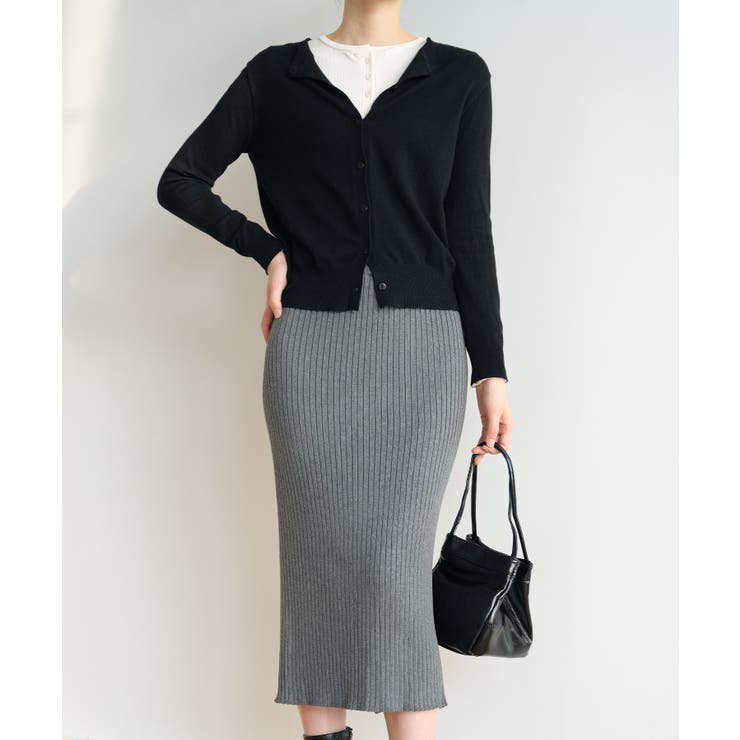 冬に使えるシンプルながらもトレンド感もあるクルーネックカーディガン トップス 羽… | maison de LATIR | 詳細画像41 