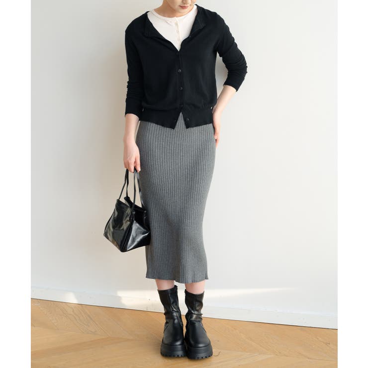 冬に使えるシンプルながらもトレンド感もあるクルーネックカーディガン トップス 羽… | maison de LATIR | 詳細画像43 