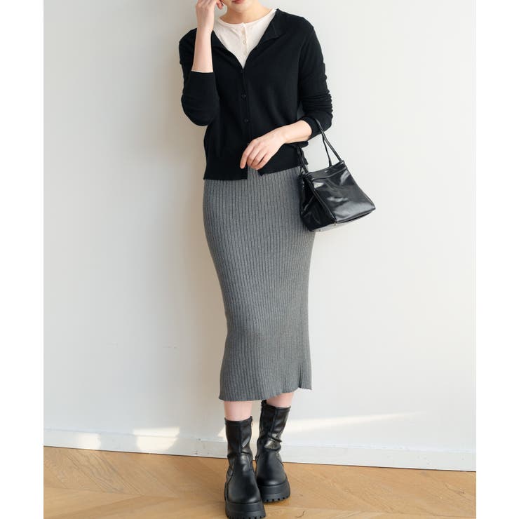 冬に使えるシンプルながらもトレンド感もあるクルーネックカーディガン トップス 羽… | maison de LATIR | 詳細画像44 