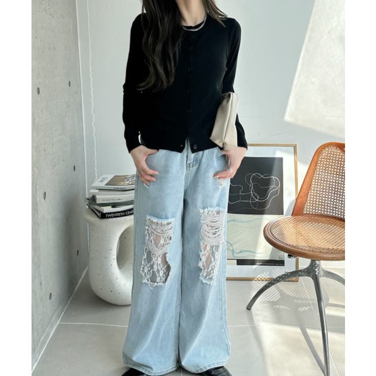 冬に使えるシンプルながらもトレンド感もあるクルーネックカーディガン トップス 羽… | maison de LATIR | 詳細画像48 